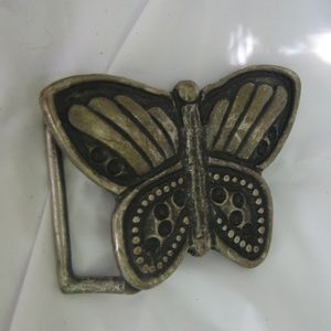 Vintage Hand Made Western Butterfly Belt Buckle